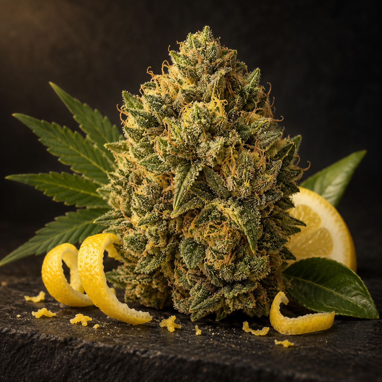 Illustration aromatique : Lemon Skunk, fleur